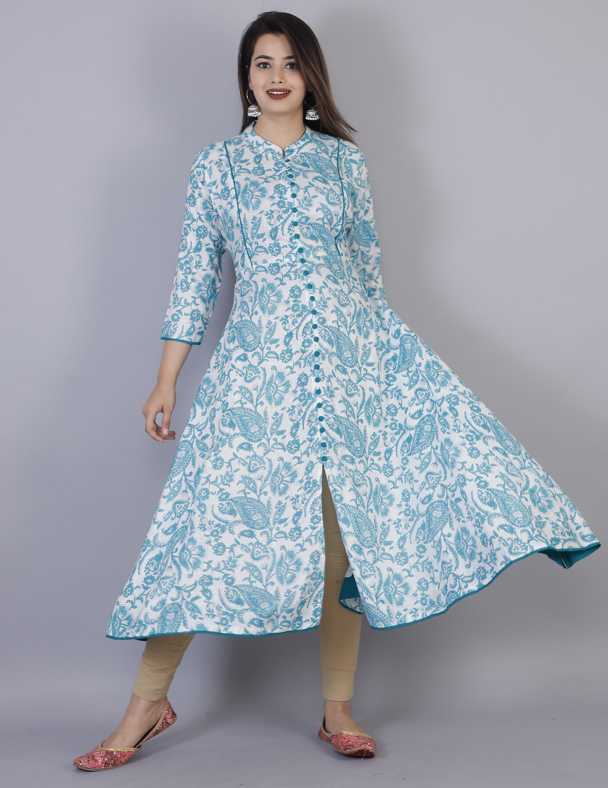 Women Light Blue Color Viscose RayonFabric Kurta