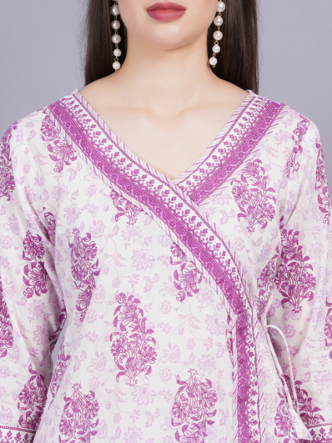 Women Pink Color Stright Kurta pant Set - Image 4