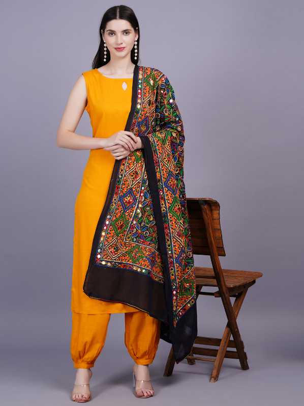 Women Yellow Color Kurta Pant Dupatta Set