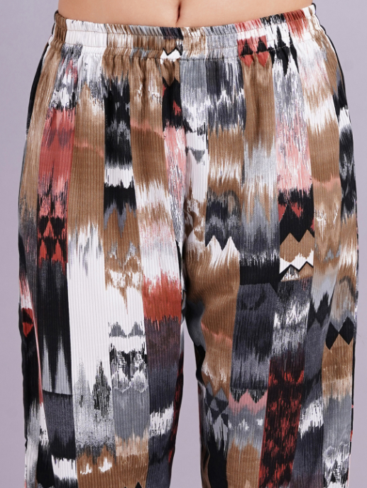 Women Multi Color Viscose Rayon Co-ord Set - Image 4