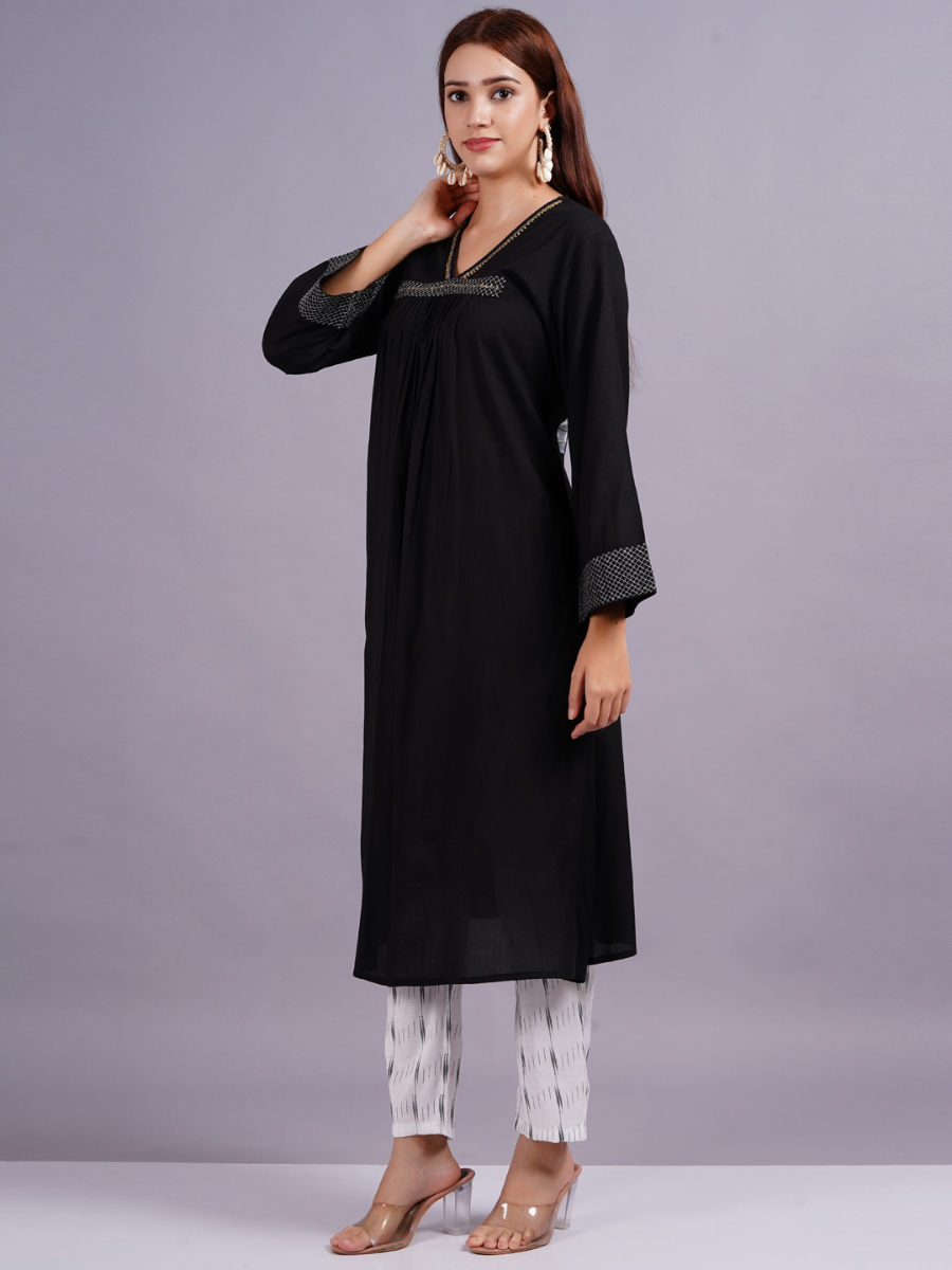 Women Viscose Rayon Kurta Pant Set - Image 4