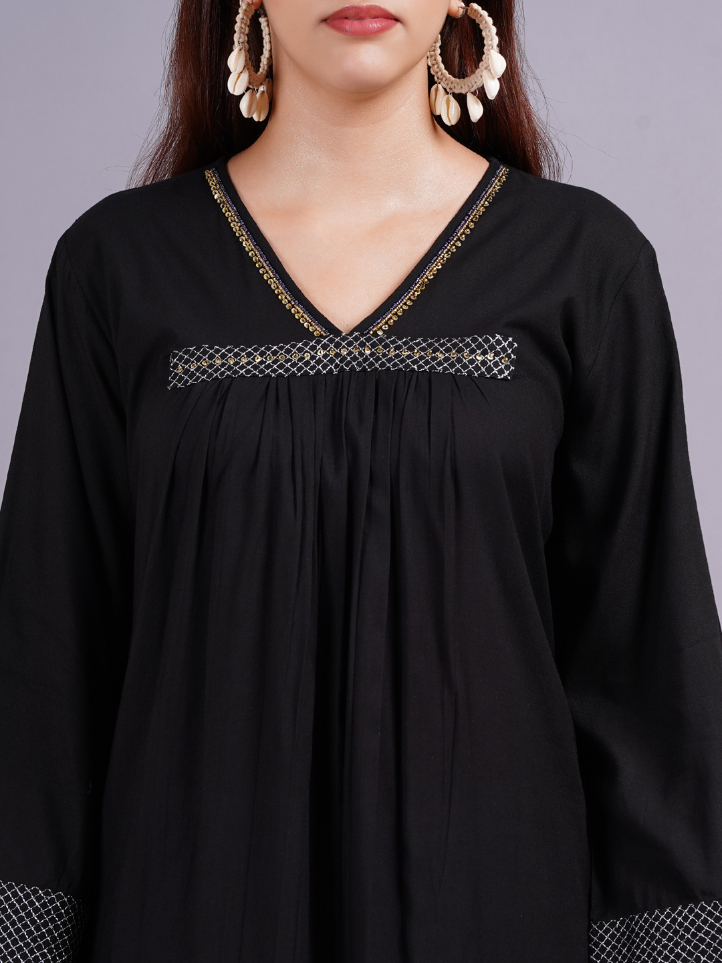 Women Viscose Rayon Kurta Pant Set - Image 2