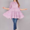 Women Pink Color Flared Top